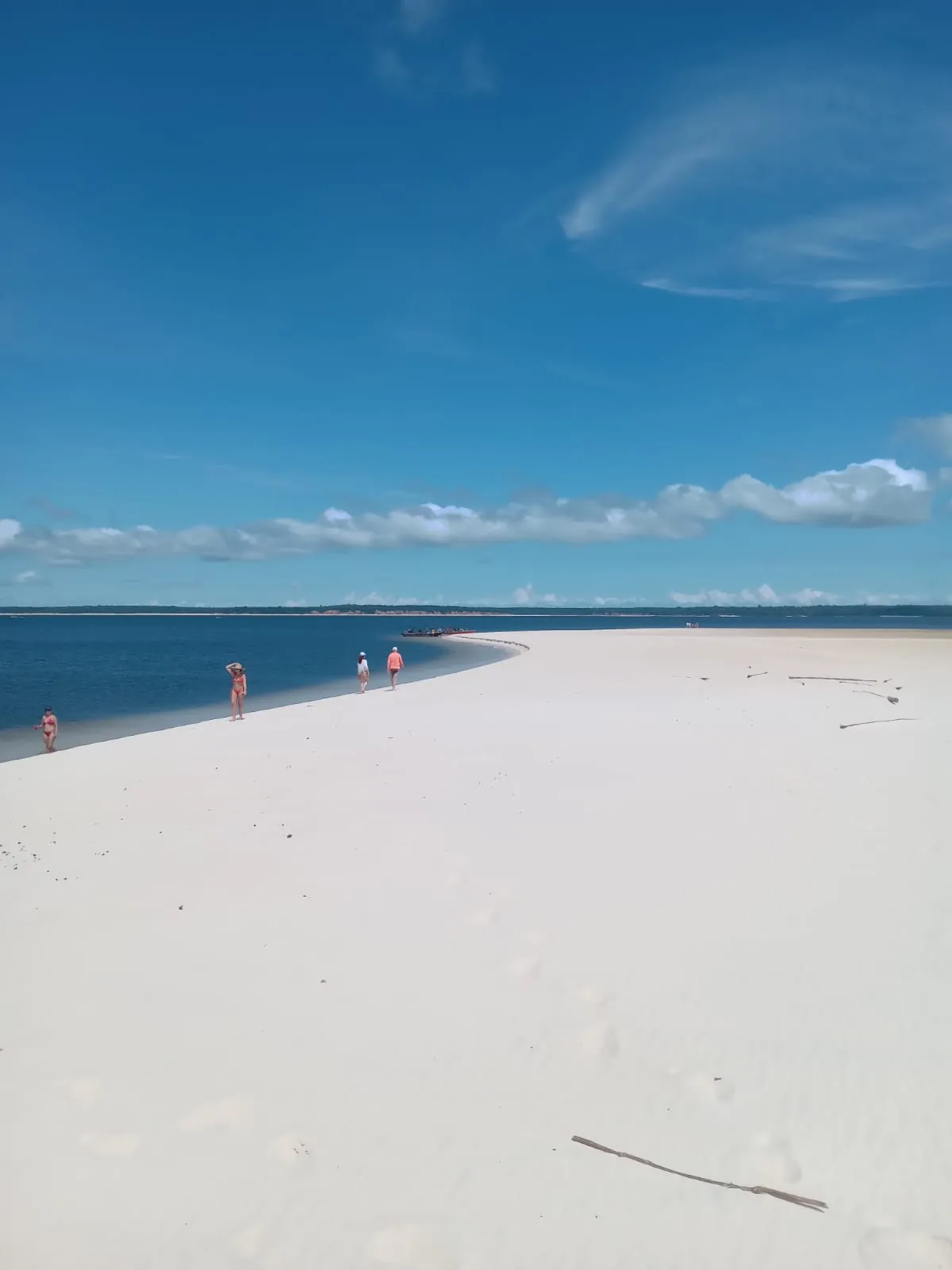 Praia de areia branca no Rio Arapiuns